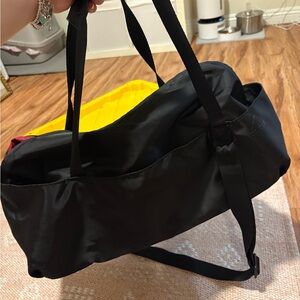 adidas Black Nylon Travel Duffle Bag with Shoulder Straps